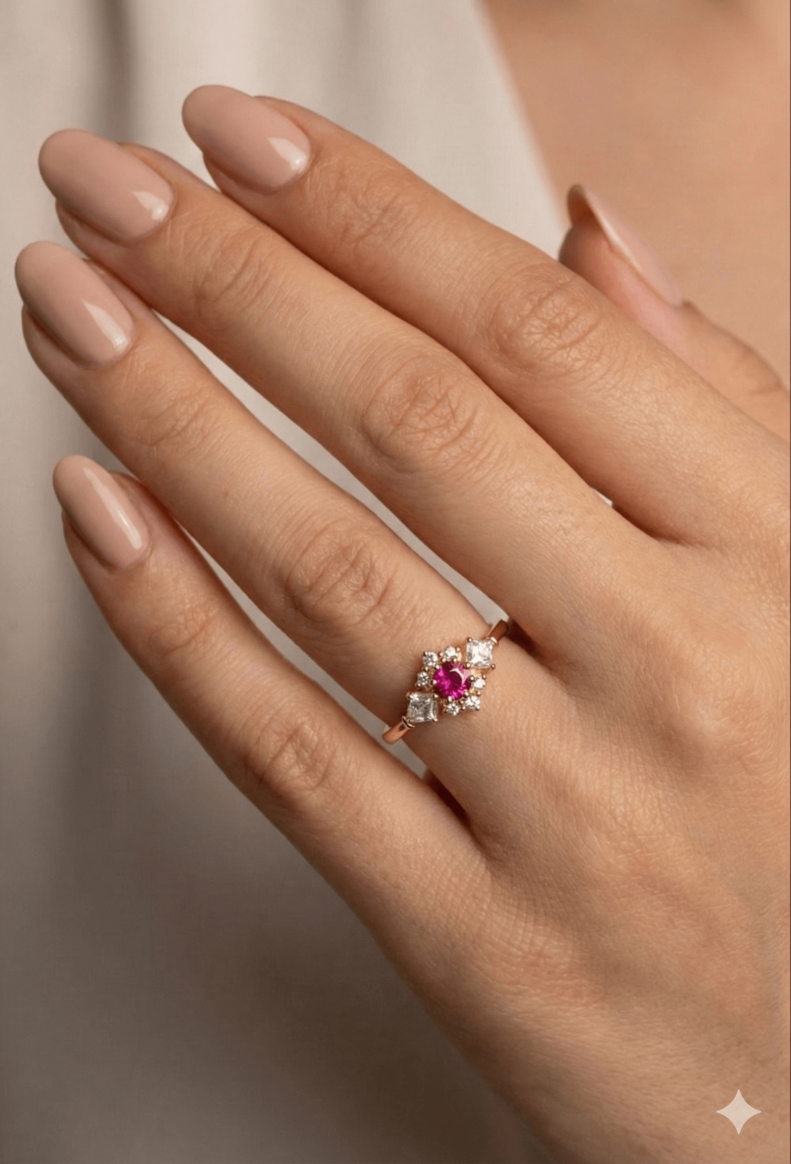 טבעת אליסה ורוד