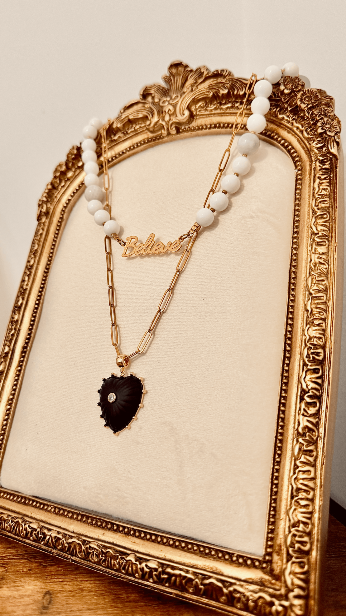 שרשרת לב שחור