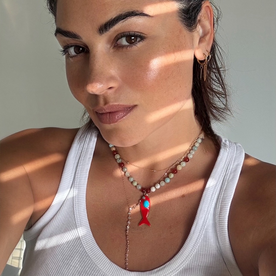 שרשרת דג אדום