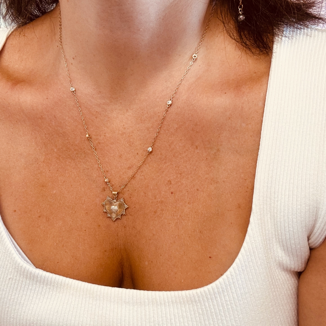 שרשרת לב זהב