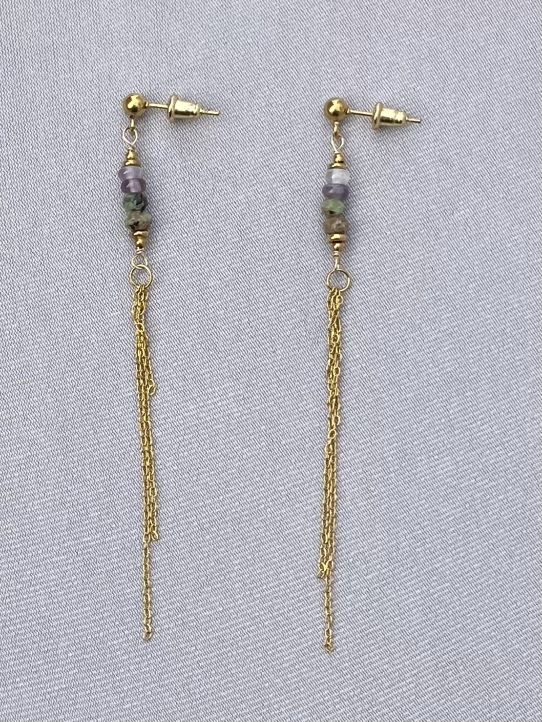 עגילי Green Amatyst