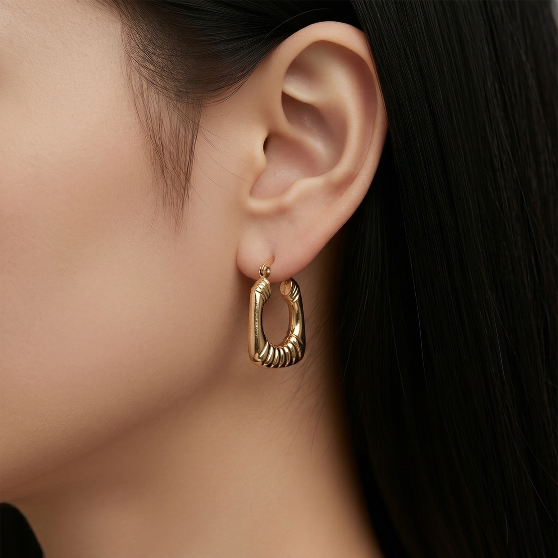 Bold Square Hoops