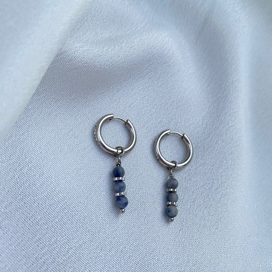 עגילי לאפיס כסף