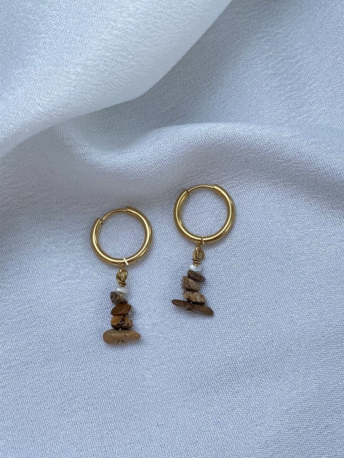 עגילי ג׳ספר חום