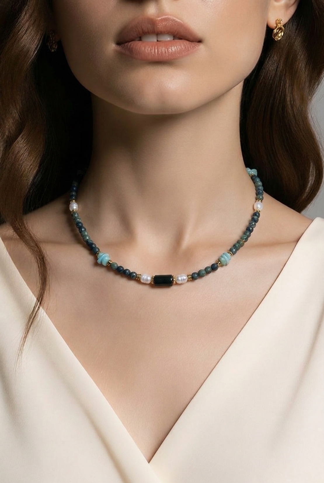 שרשרת green turquoise