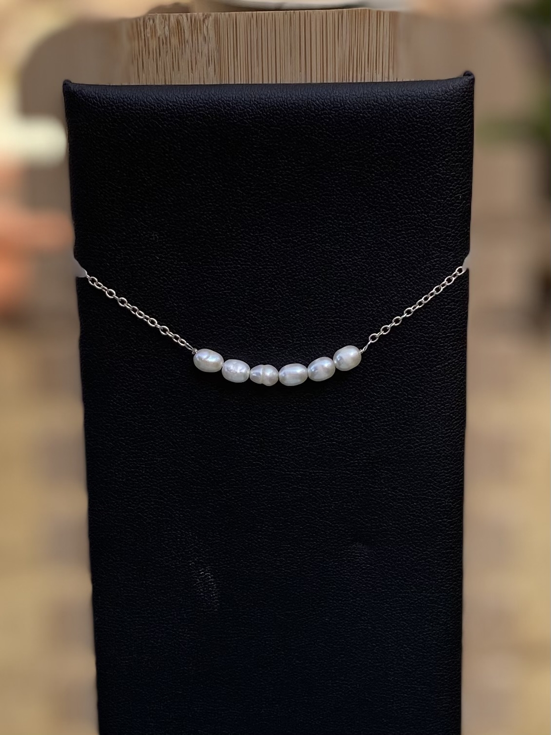 שרשרת כסף פנינים