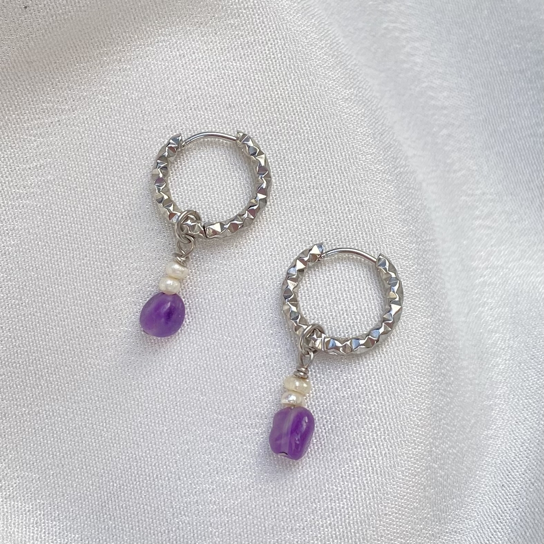 עגילי אמטיסט