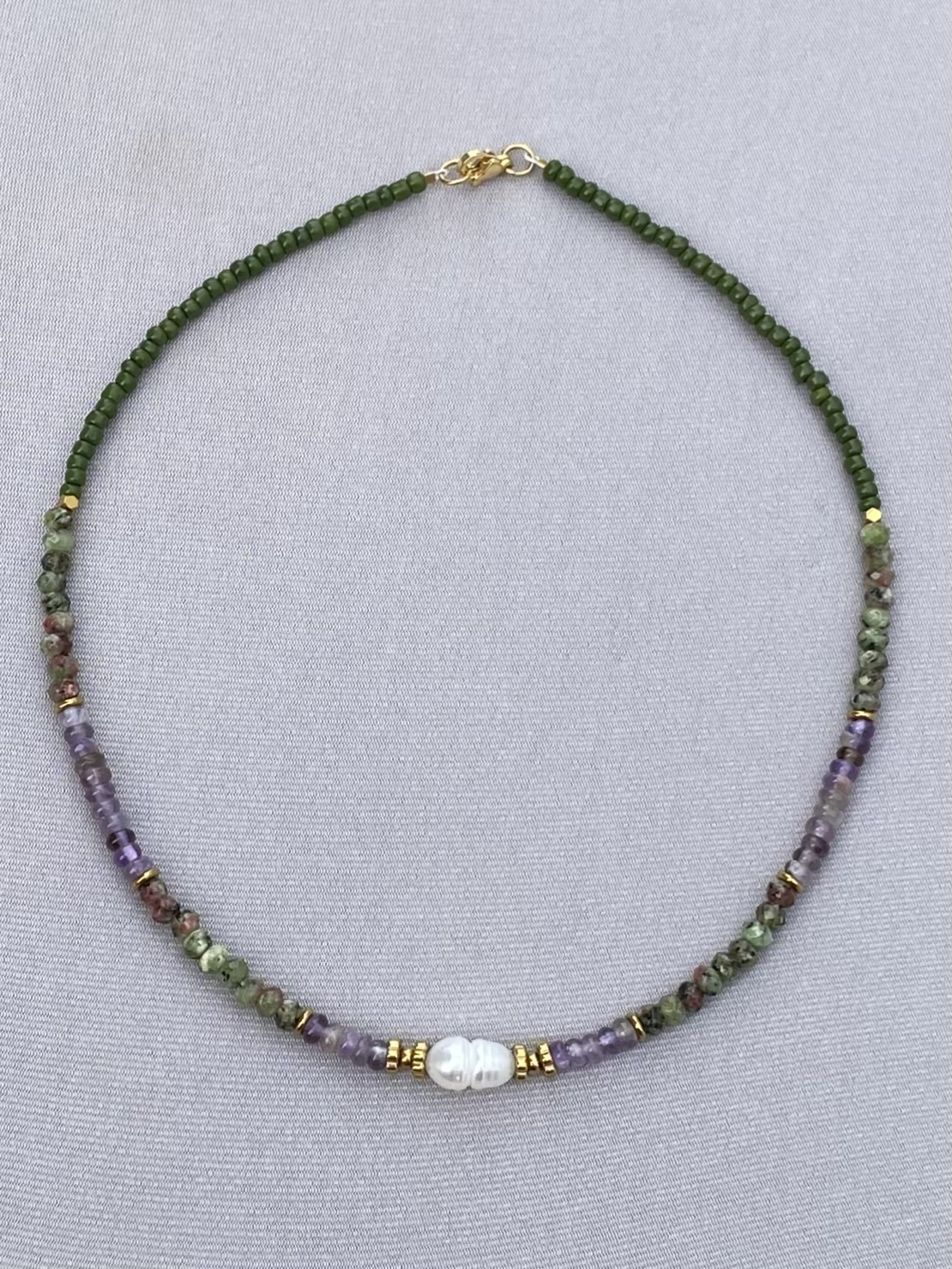 שרשרת Green Amethyst