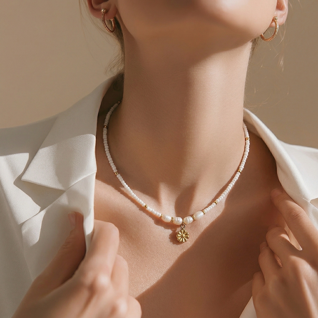 שרשרת פנינים פרח