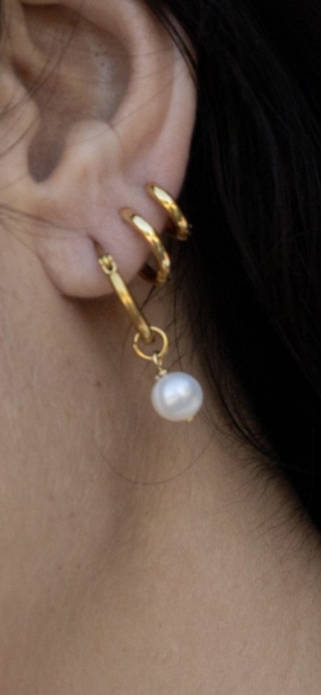 עגילי Golden Pearl