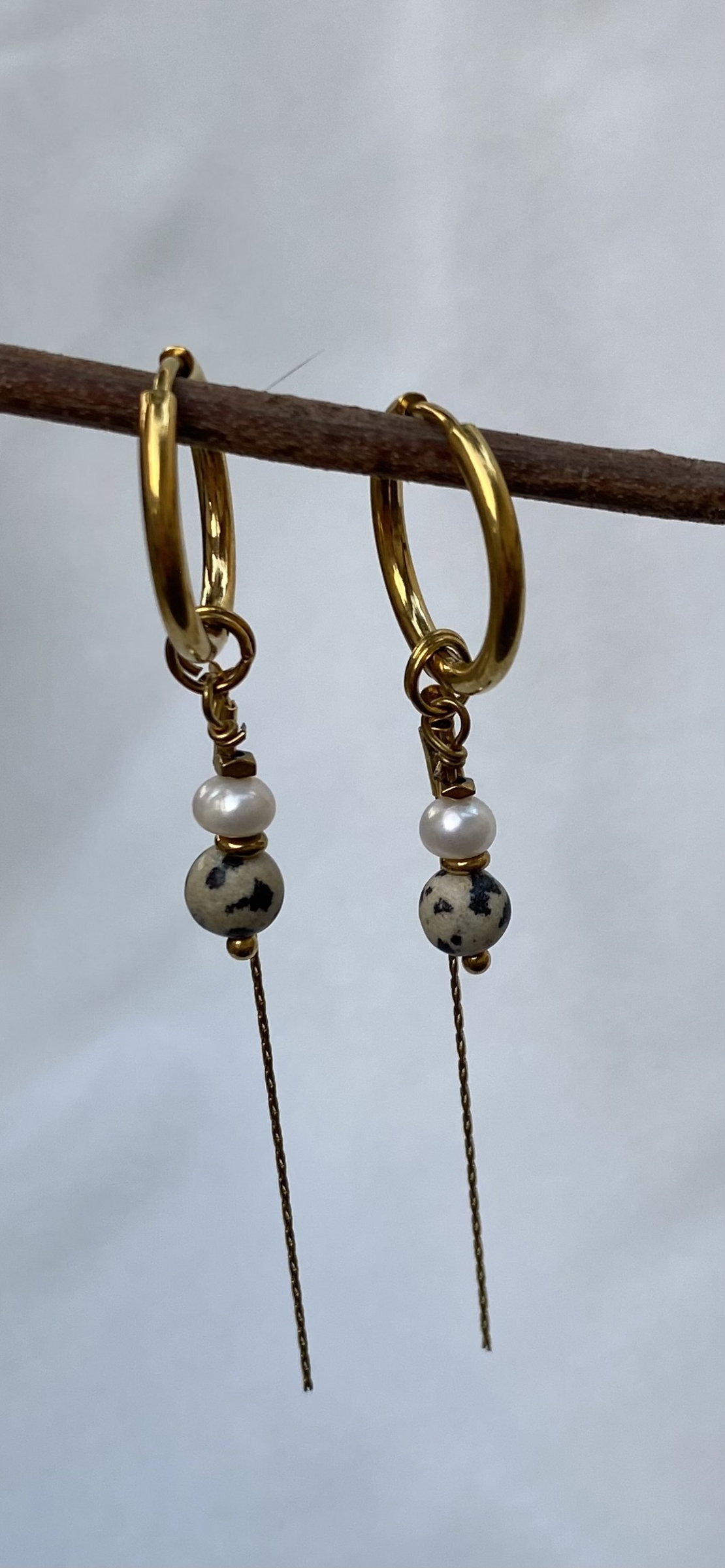 עגילי ג׳ספר פנינה