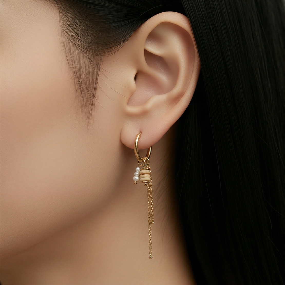 סט פנינים וצדפים גולדפילד