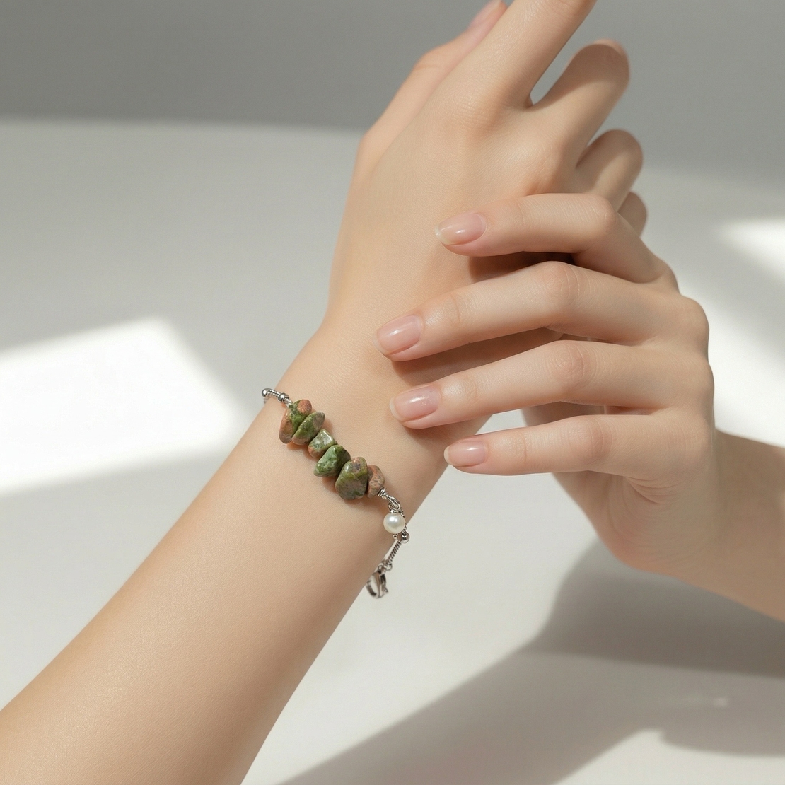 סט אבני אונקייט כסף