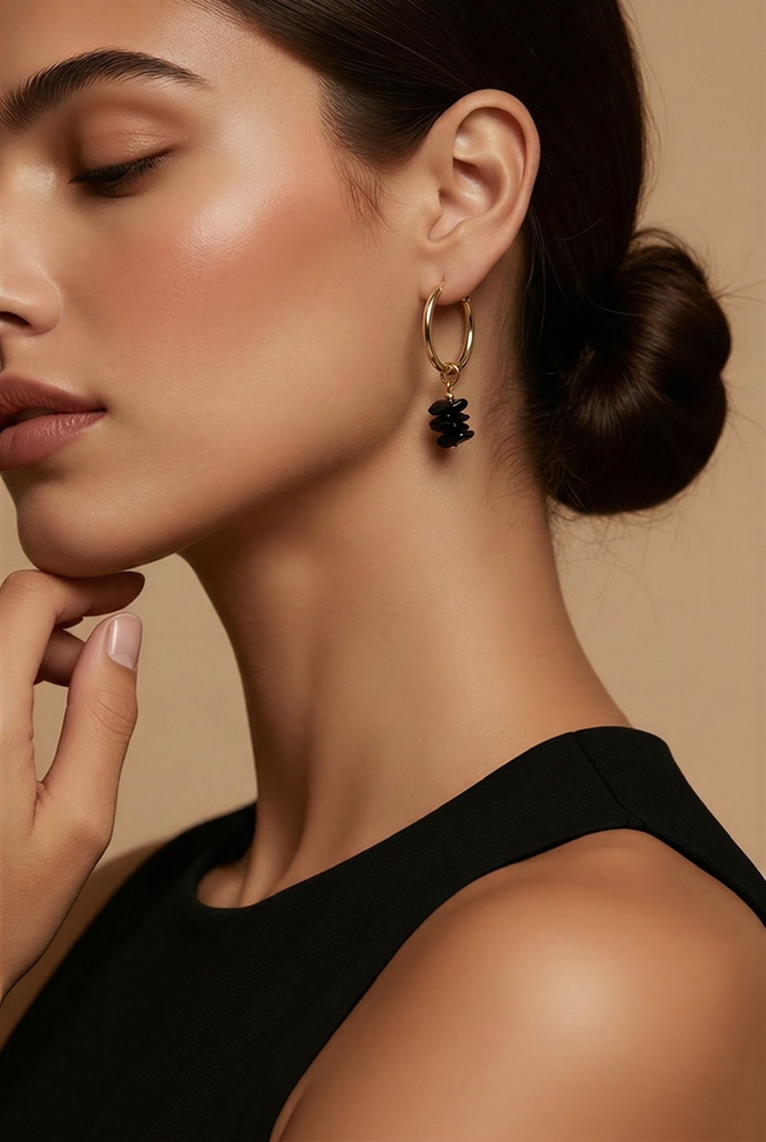 עגילי Black Edge