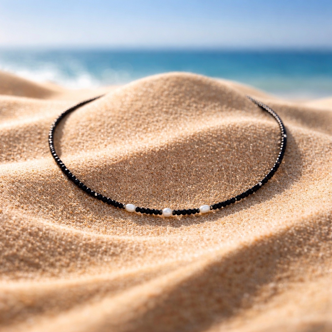 שרשרת Black Pearl Cristal