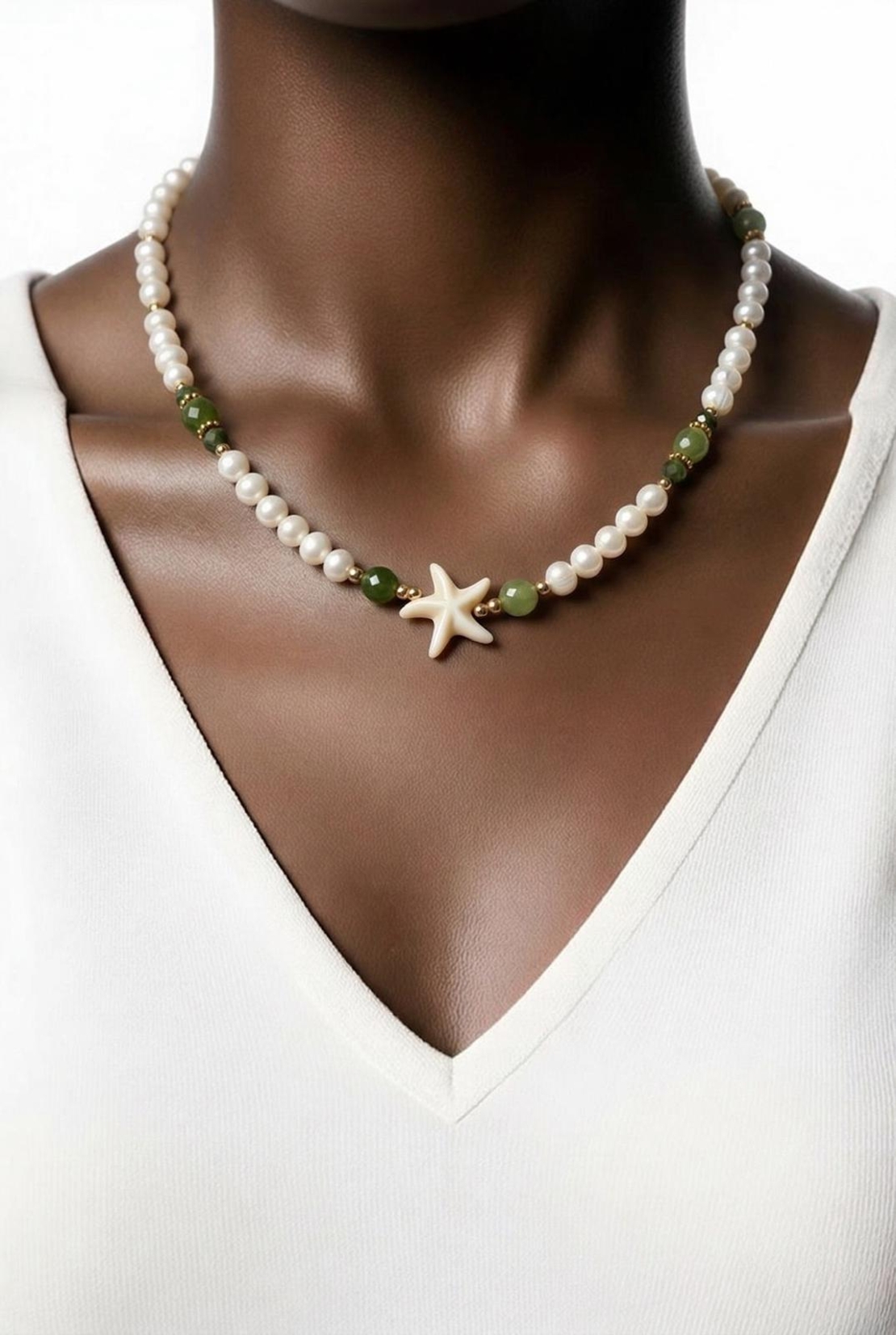 שרשרת Starfish Lagoon Pearl Necklace