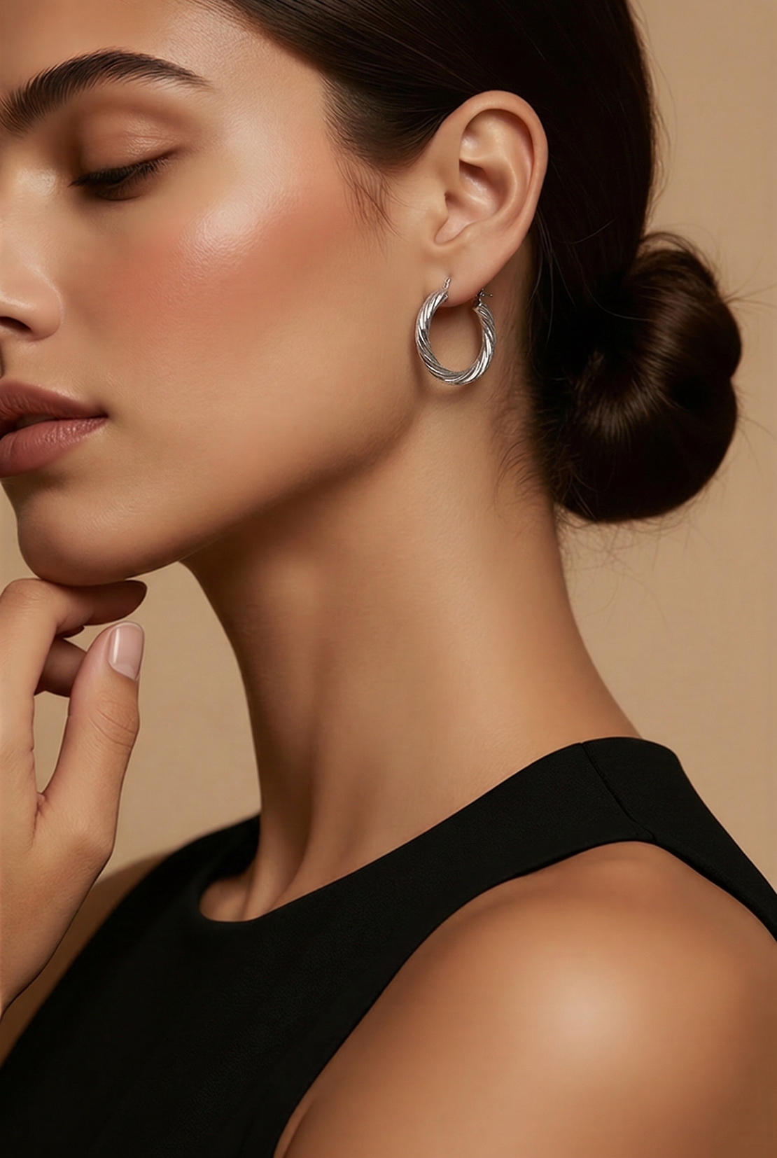 עגילי Silver Twist