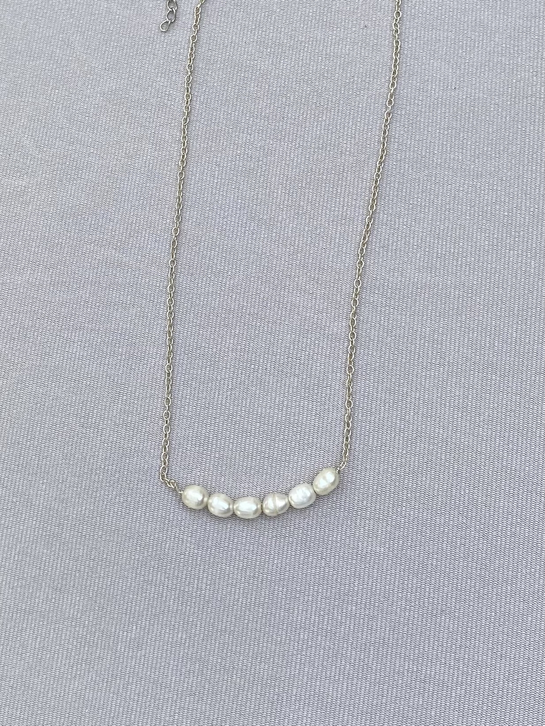 שרשרת כסף פנינים