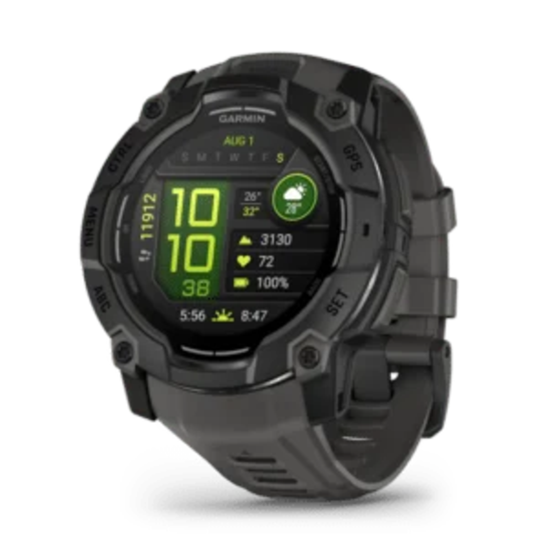 שעון ספורט חכם - Instinct® 3 Amoled | 50mm Black with Charcoal Band