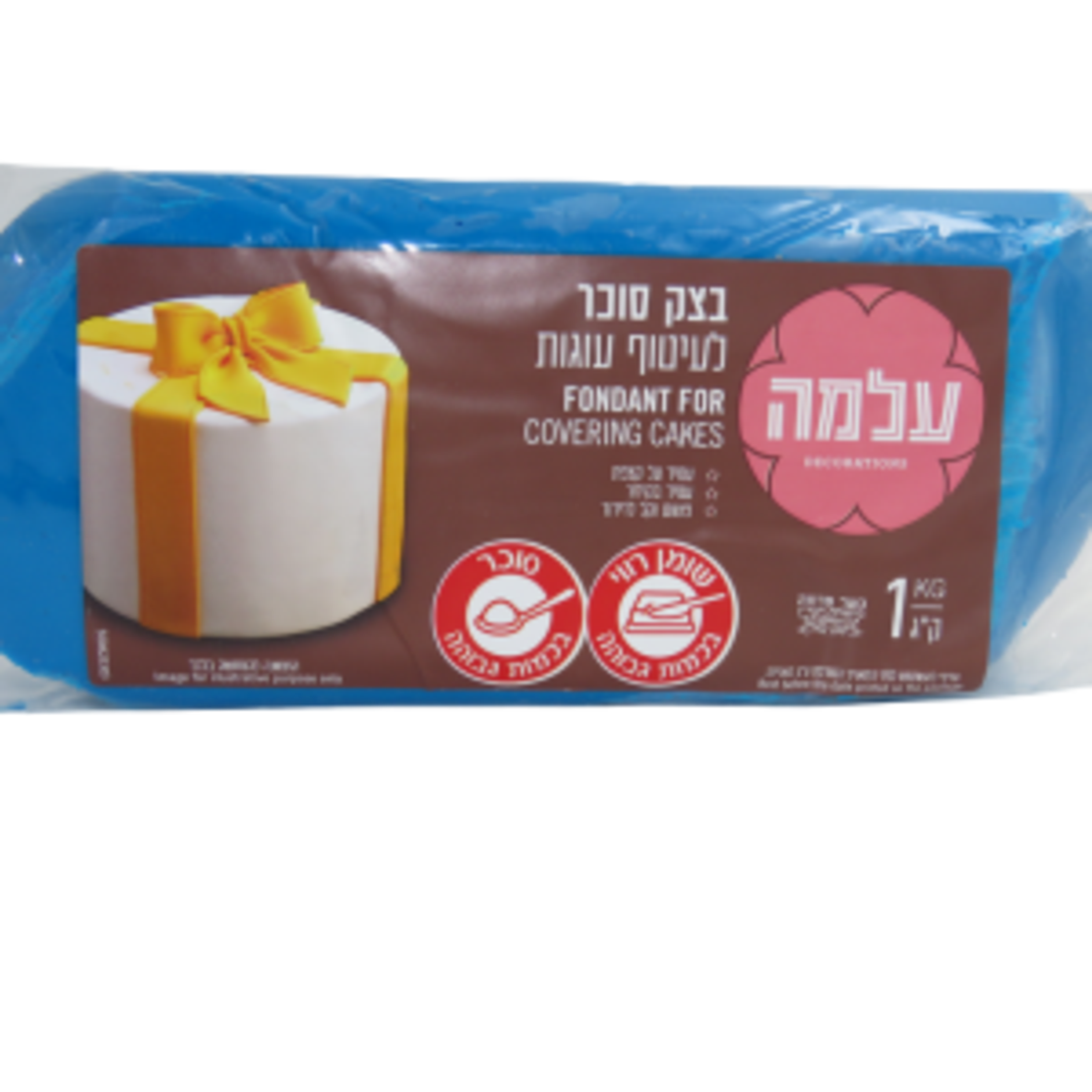 בצק סוכר עלמה כחול 1 ק