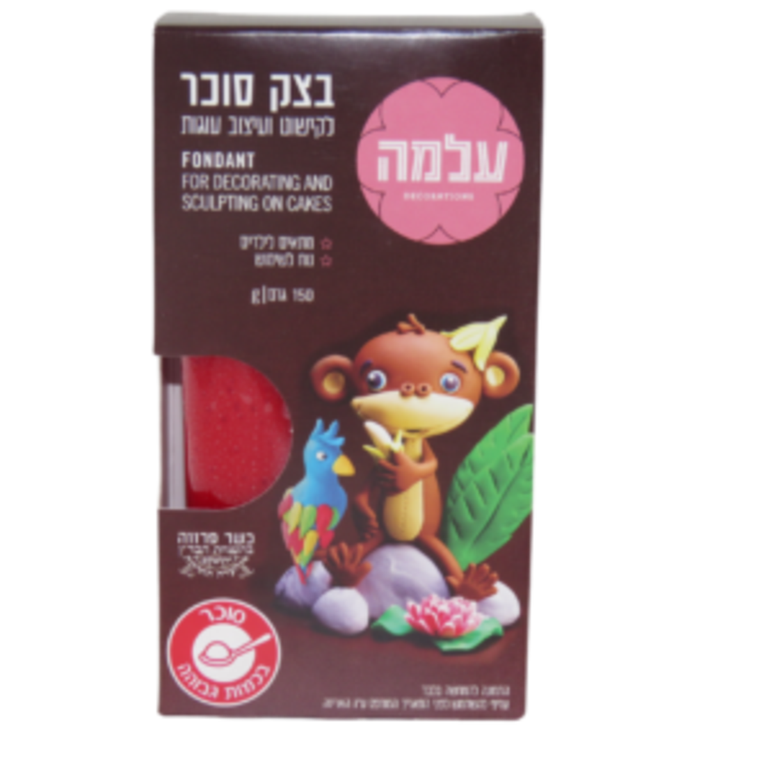 בצק סוכר עלמה אדום 150 גרם