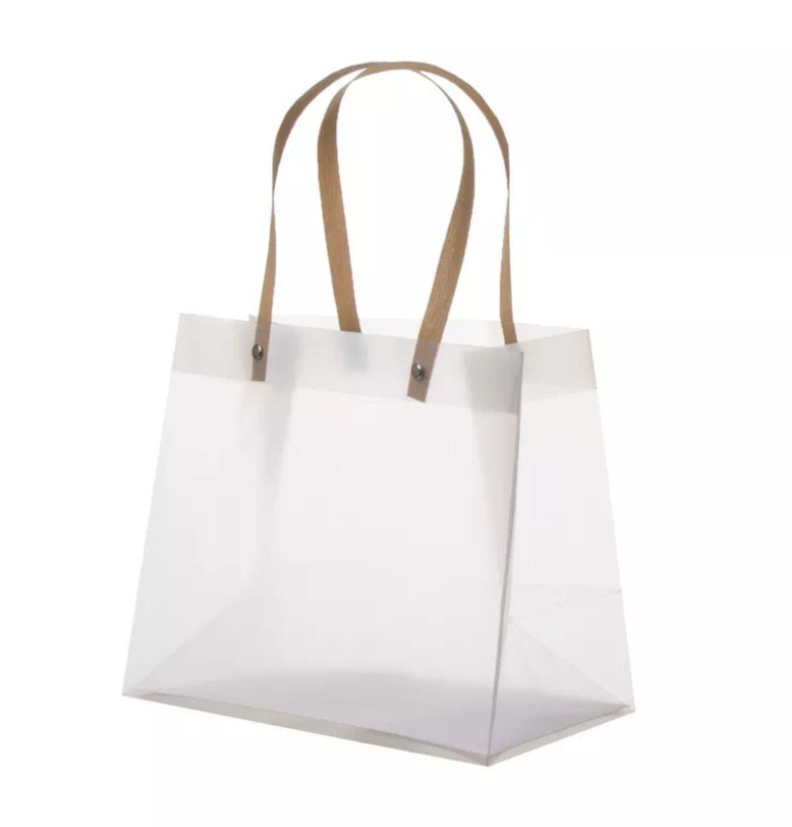 שקית פלסטיק 25/35 ידית חומה 12 יחידות