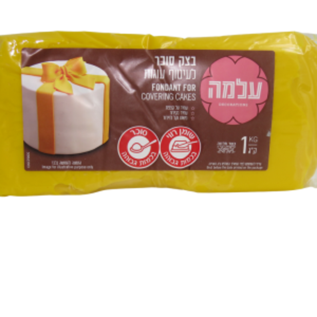 בצק סוכר עלמה צהוב 1 ק