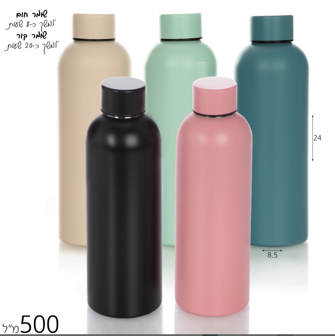 בקבוק תרמי פסטל