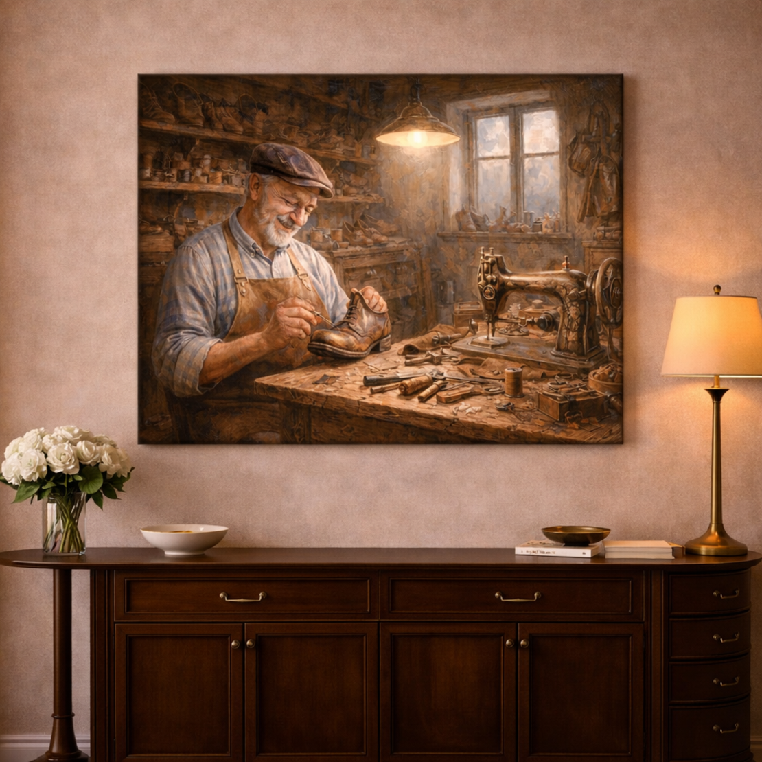 תמונת קנבס אומנותית כבוד המלאכה