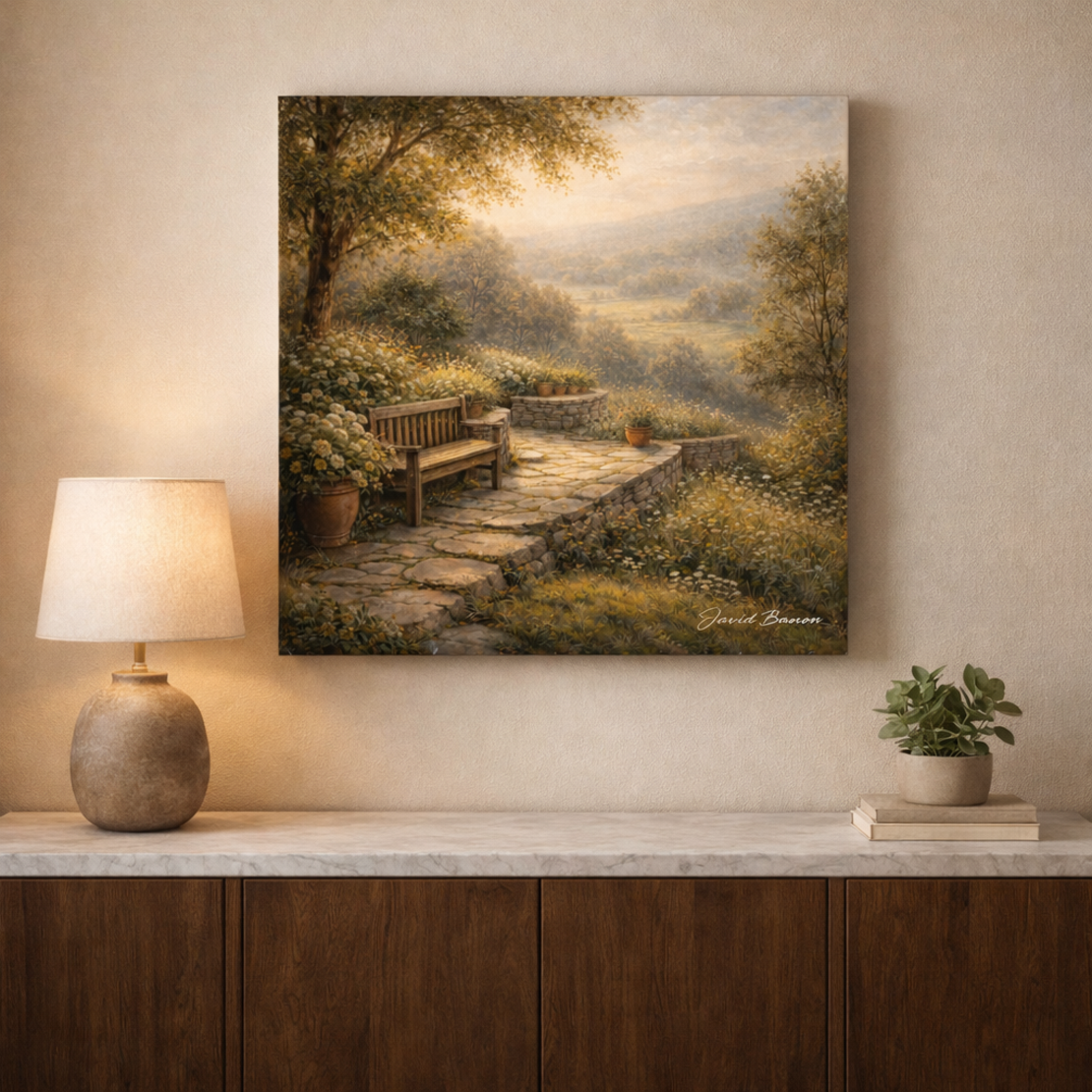 תמונה קנבס יחודי טרסה שלווה