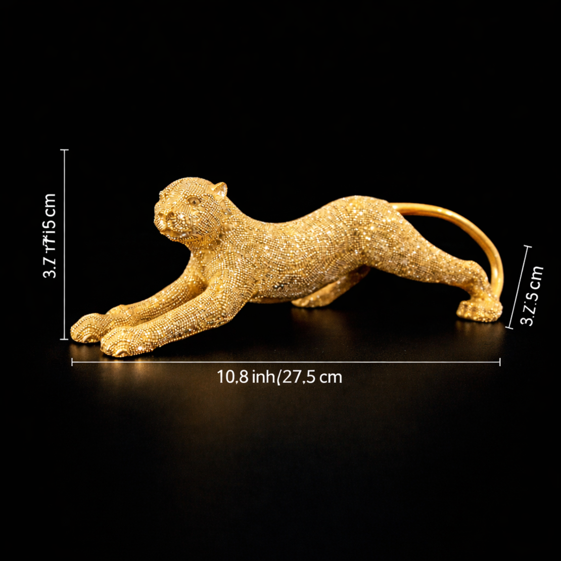 פסל נמר זהב יוקרתי לעיצוב הבית