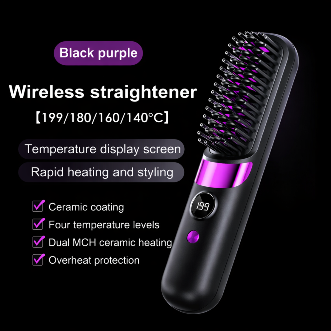 מסרק יישור שיער אלחוטי מקצועי