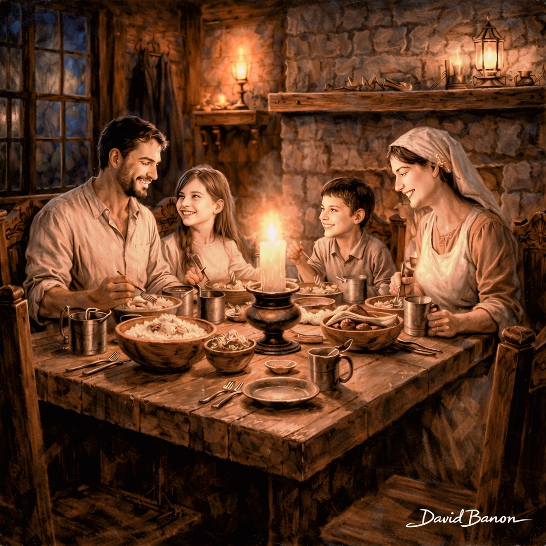 תמונה קנבס אומנותי אור של בית