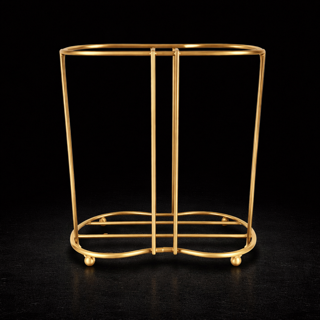 מתקן לכוסות נייר בעיצוב יוקרתי בגימור זהב מט