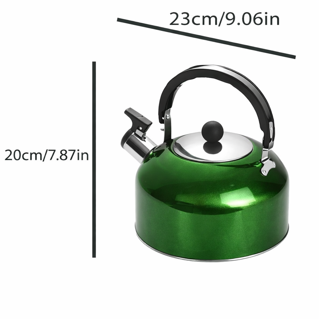 קומקום שורק קומפקטי נירוסטה בצבע ירוק