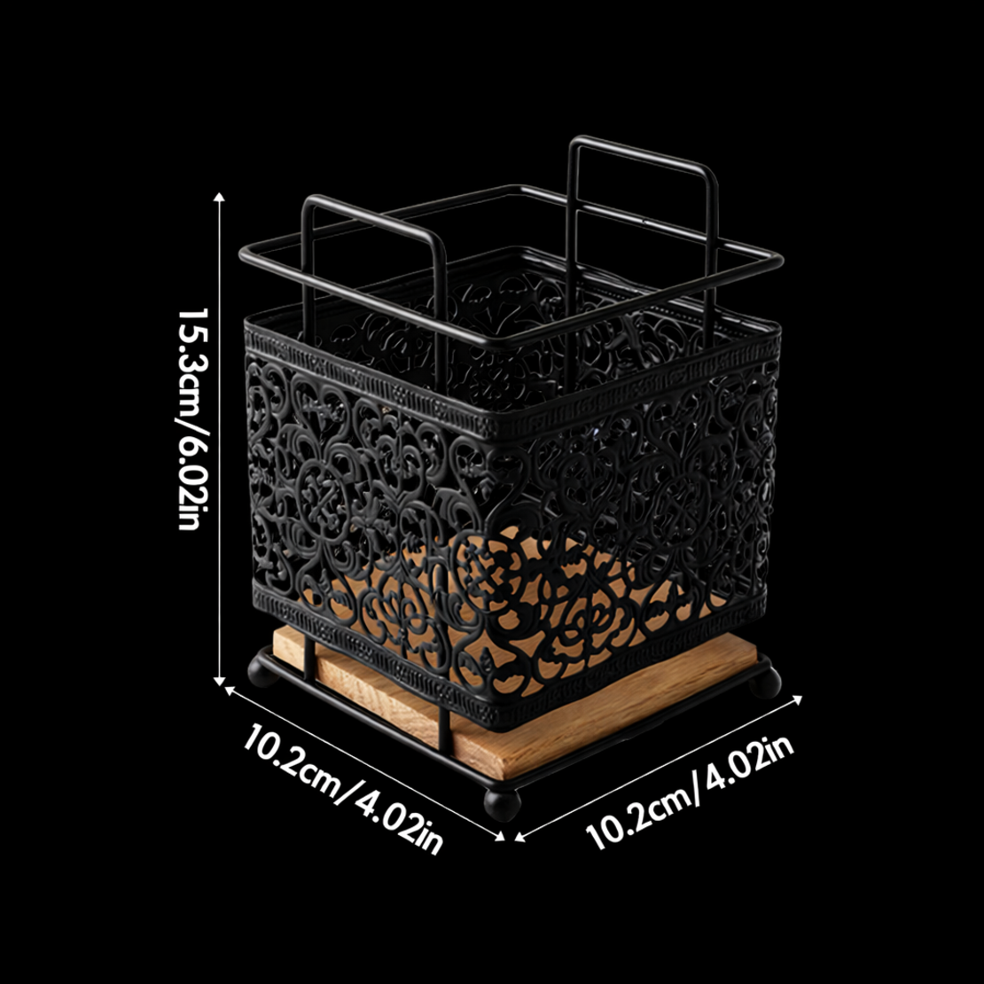 מתקן סכום דקורטיבי ממתכת שחורה