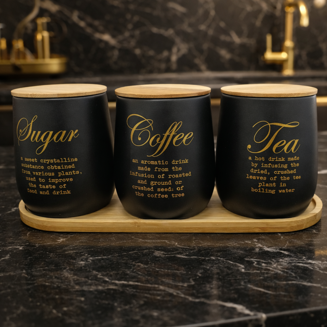 סט קפה סוכר תה יוקרתי למטבח