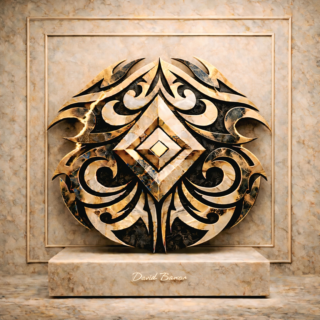 תמונת קנבס למשרד – טרייבל אבן יצירה של דוד בנון