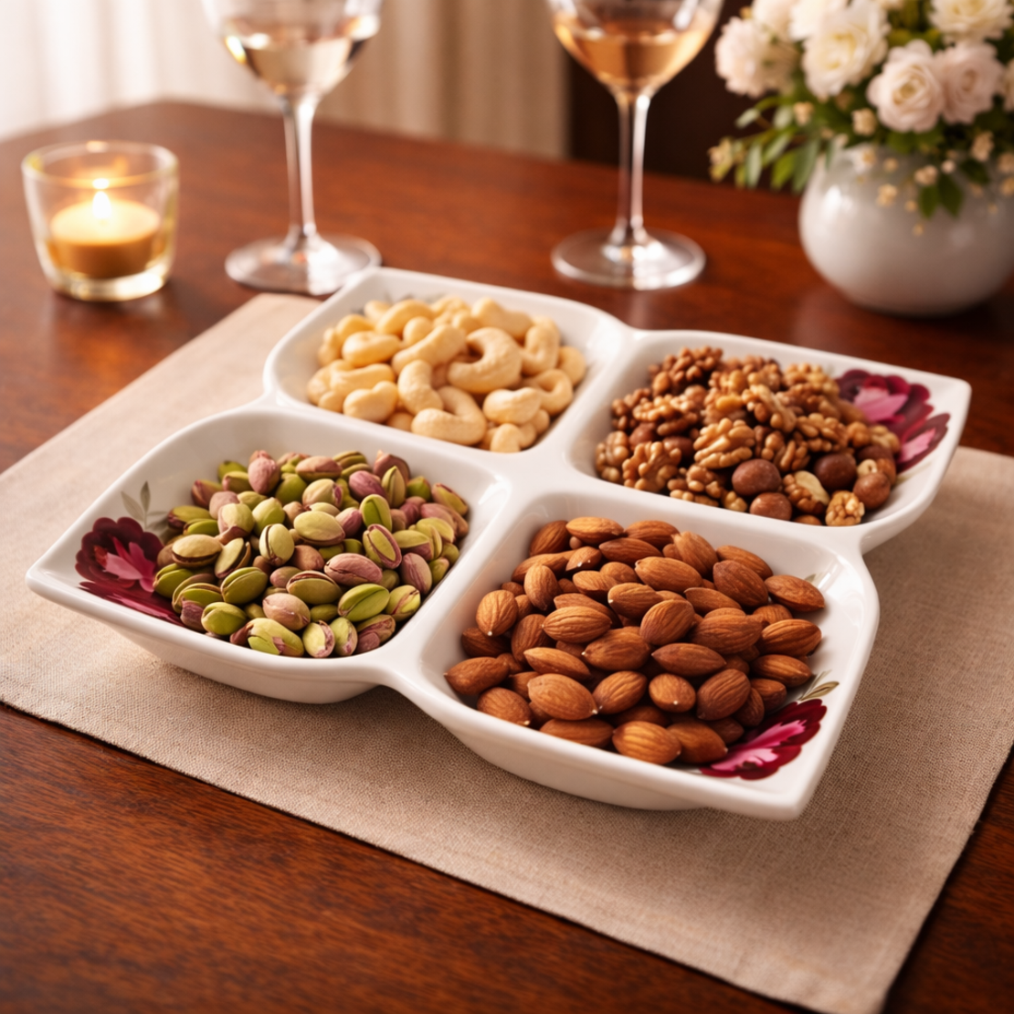 קערת הגשה מחולקת מקרמיקה