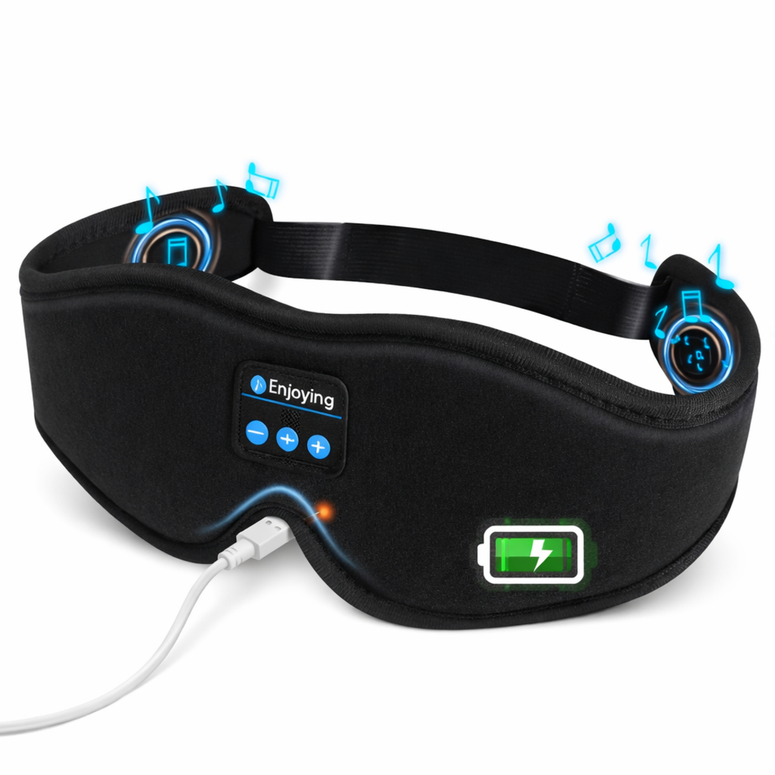 מסכת שינה נטענת עם Bluetooth ומוזיקה