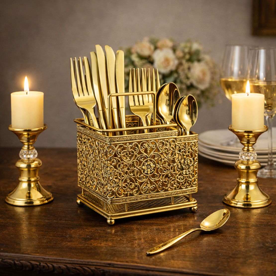 סט סכום זהב 24 חלקים ומעמד זהב לסכום