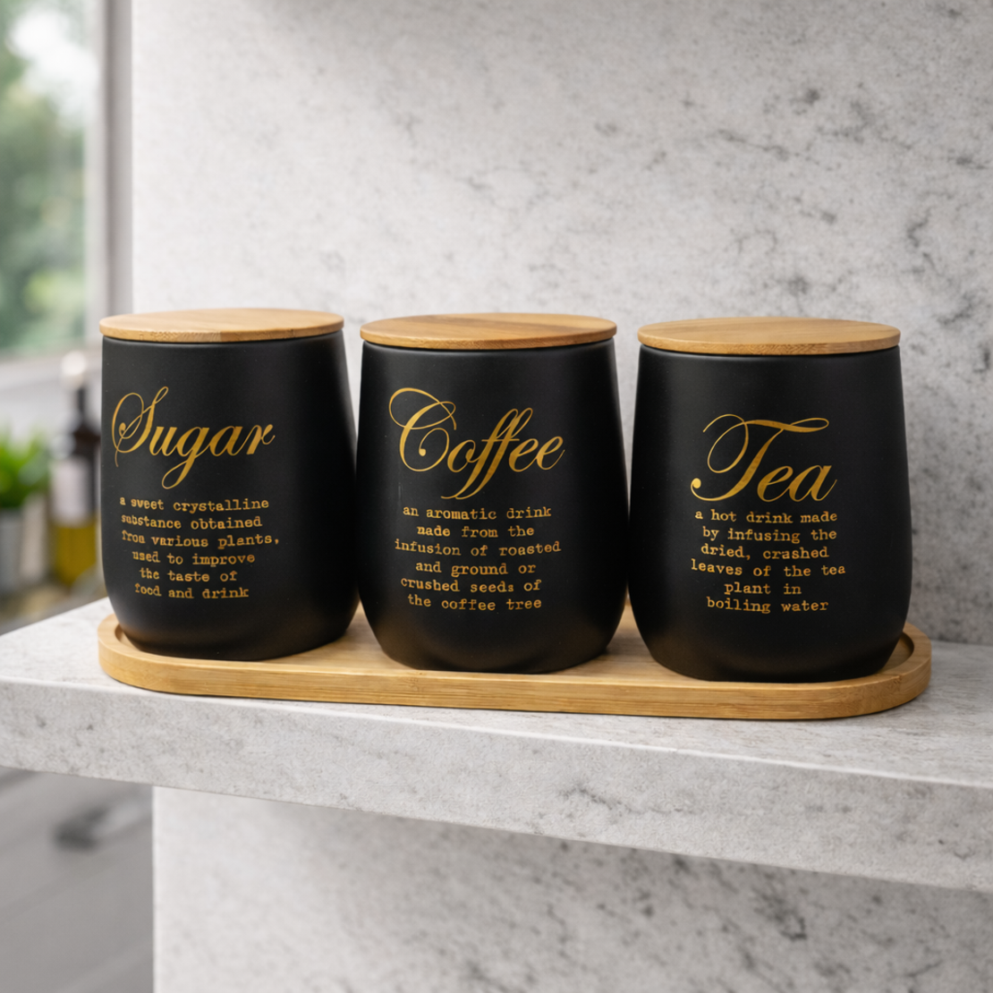 סט קפה סוכר תה יוקרתי למטבח