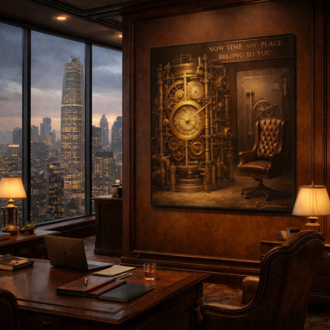 תמונה ציור קנבס בית משרד יחודי  הגבול האחרון