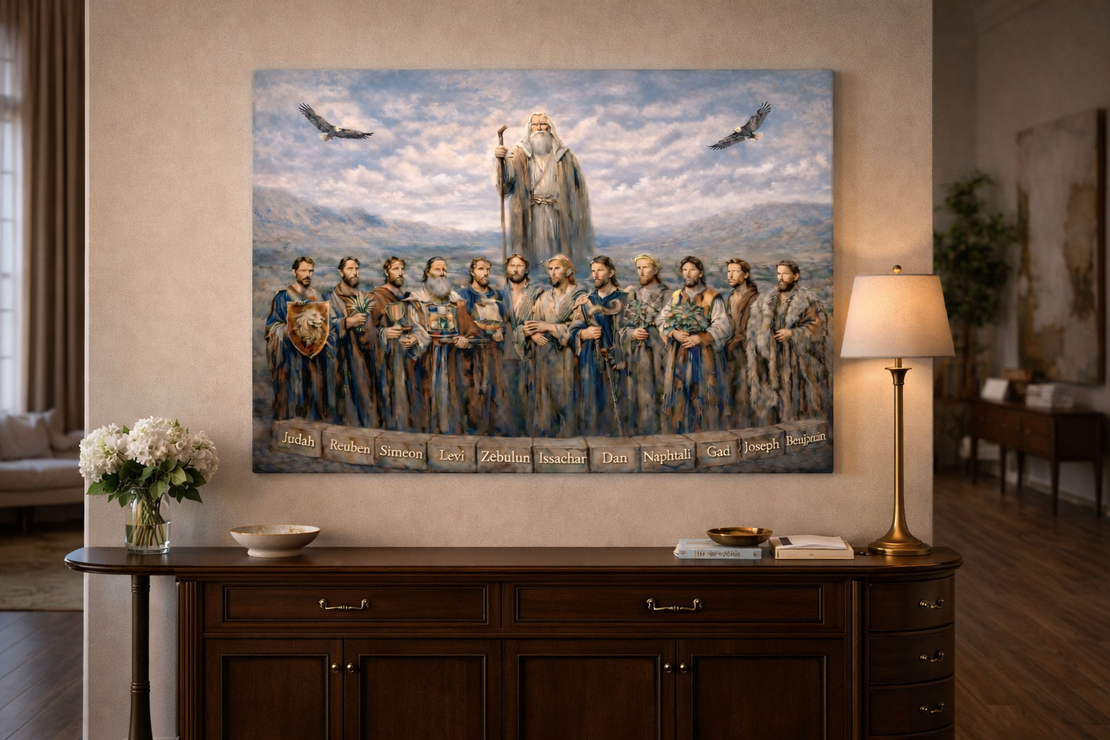 תמונת קנבס אומנותית 12 השבטים