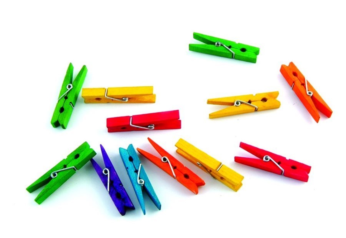 אטבים עץ בינוני צבעוני