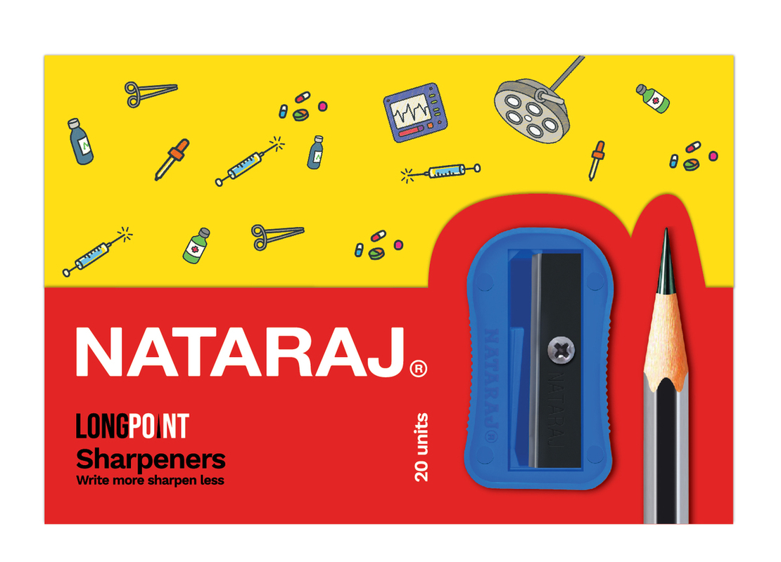 NATARAJ מחדד ראש ארוך קופסת 20 מחדד