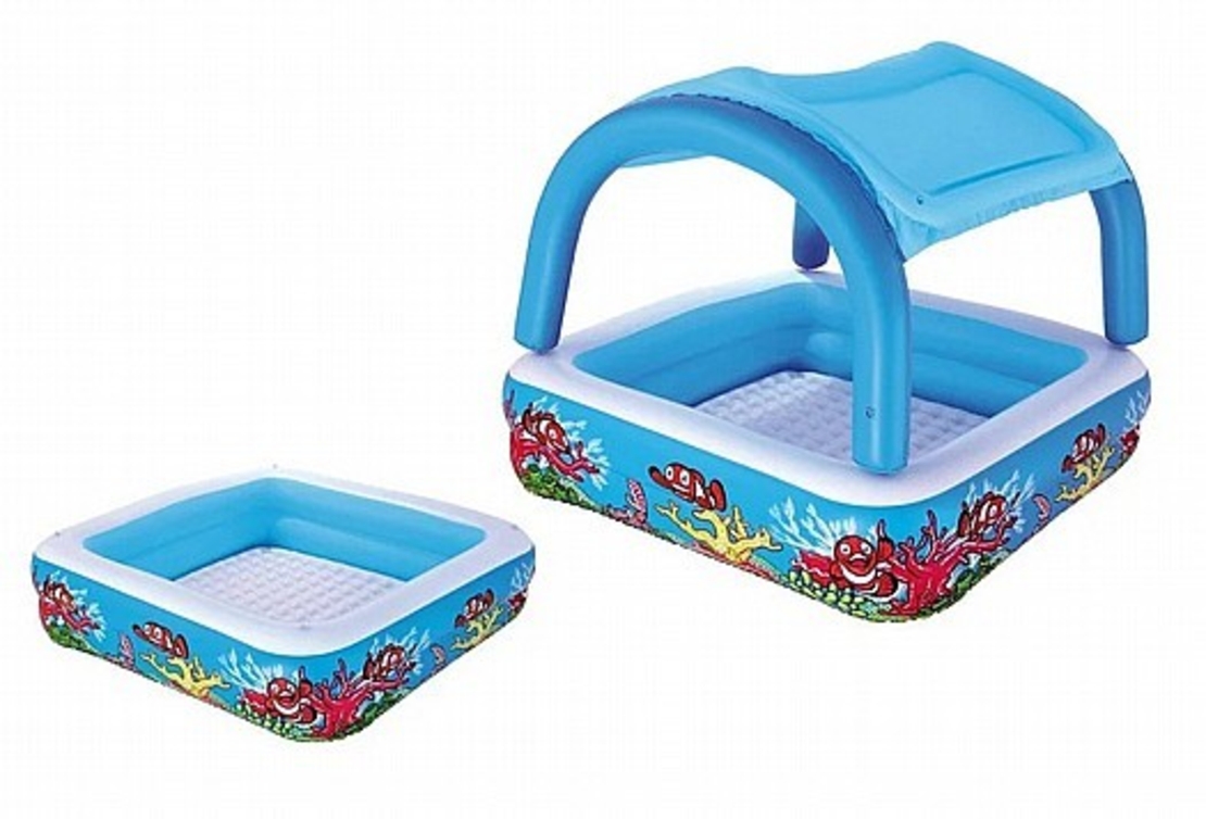 בריכה מרובעת וצלון 140*140*114