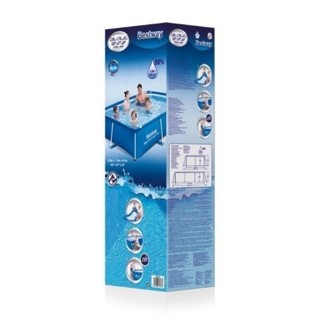 בריכת עמודים מלבנית 300X201X66 BESTWAY דגם 56404