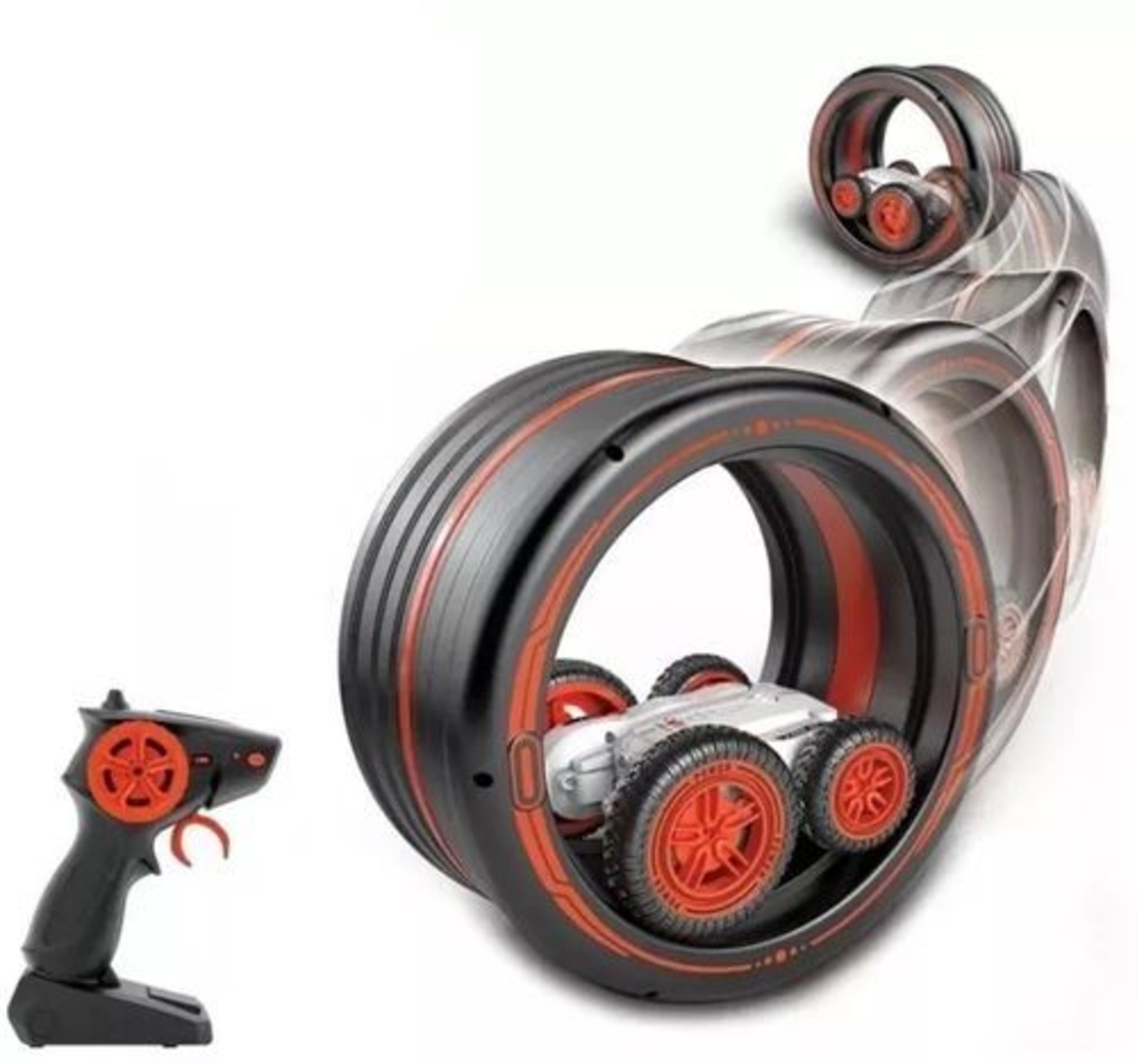 מכונית לופ משתוללת עם שלט רחוק ניתן לתכנות - שחור צעצועי שירן