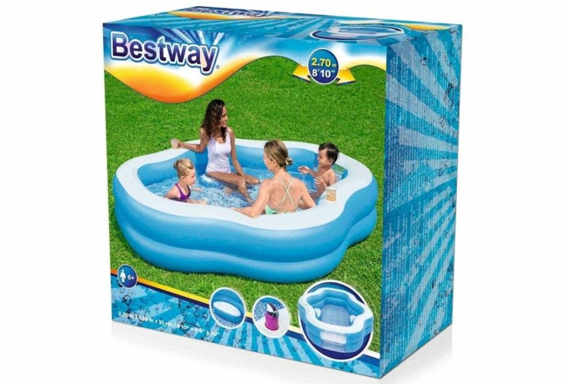 בריכה משפחתית Splahview +חלון 270X198X51 דגם 54337 bestway